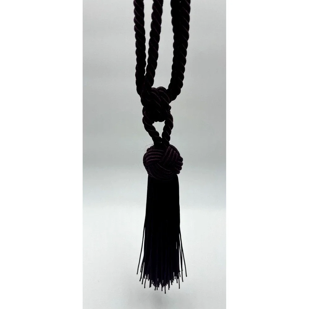 Pair Vintage Plum Purple Curtain Braided Rope Tassel Drape‎ Tieback Tassels 20